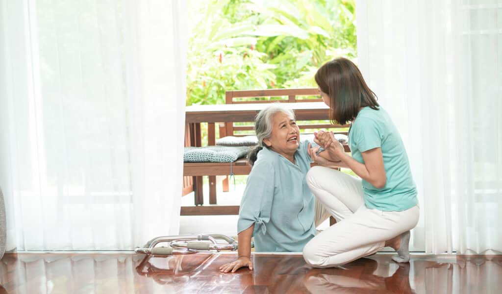 Companion care at home can help prevent falls for seniors aging in place.